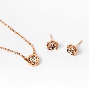 Rose gold Coach jewelry set